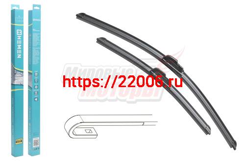 Щётки стеклоочистителя комплект 2шт. HEMEN 400/600 мм (HP6040A)