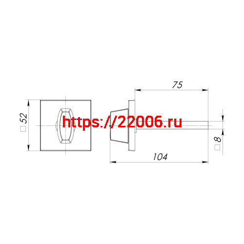 Ручка Armadillo (Армадилло) поворотная BKW8.K.USS52 (BKW8/USS) BL-26 черный фото 3 Ручка Armadillo (Армадилло) поворотная BKW8.K.USS52 (BKW8/USS) BL-26 черный фото 3