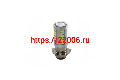 Лампа 12 В 33 светодиода SMD (P15D-1) 5600K 7W (35Вт) (на Альфу, яп.скутера) Лампа 12 В 33 светодиода SMD (P15D-1) 5600K 7W (35Вт) (на Альфу, яп.скутера)