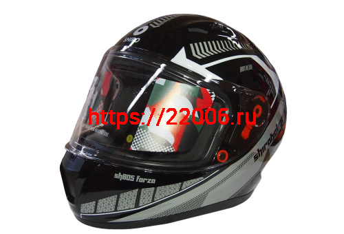 Шлем интеграл SHIRO SH-805 FORZA, цвет BLACK/GREY, размер XXL Шлем интеграл SHIRO SH-805 FORZA, цвет BLACK/GREY, размер XXL