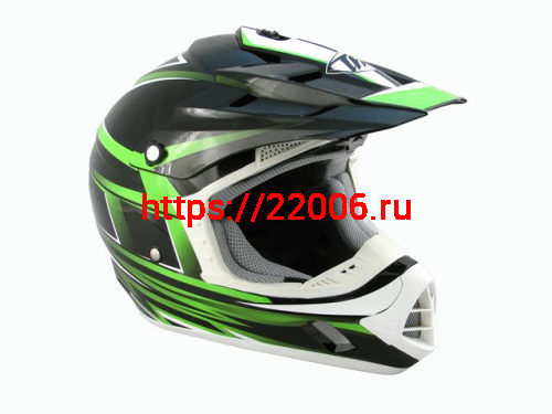 Мотошлем THH TX-12 №17 black/ green (M) Мотошлем THH TX-12 №17 black/ green (M)