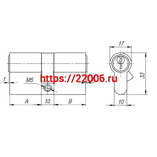 Цилиндровый Ajax (Аякс) механизм (AX100/70) AX1000Key70 (30+10+30) PB латунь фото 3 Цилиндровый Ajax (Аякс) механизм (AX100/70) AX1000Key70 (30+10+30) PB латунь фото 3