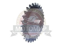 Звезда 30 зуб. (520) цепи, 15.875шаг, на вал d20мм, h28мм, шпонка 6мм, мотобуксировщик