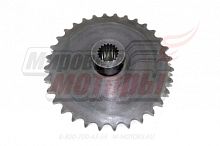 Звезда ведомая 32z мотобуксировщика (шлицы, шаг 15,875)