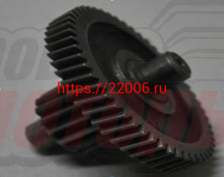 Вал редуктора промежуточный с шестерней 4T 139QMB 50сс 52/15 Вал редуктора промежуточный с шестерней 4T 139QMB 50сс 52/15