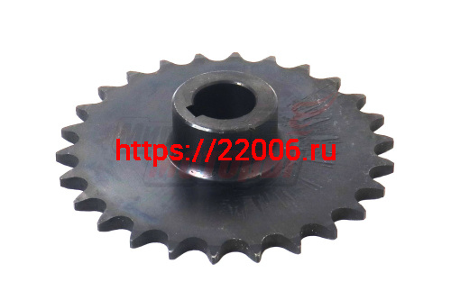 Звезда ведомая 26z (530) мотобуксировщика (d=25мм, шаг 15,875, шпонка 8мм) Звезда ведомая 26z (530) мотобуксировщика (d=25мм, шаг 15,875, шпонка 8мм)