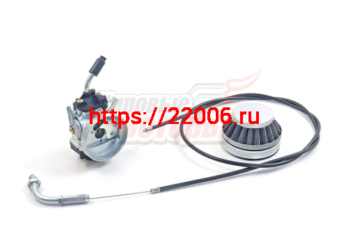 Карбюратор с воздушным фильтром, с тросом газа ТЮНИНГ F50/F80 Карбюратор с воздушным фильтром, с тросом газа ТЮНИНГ F50/F80